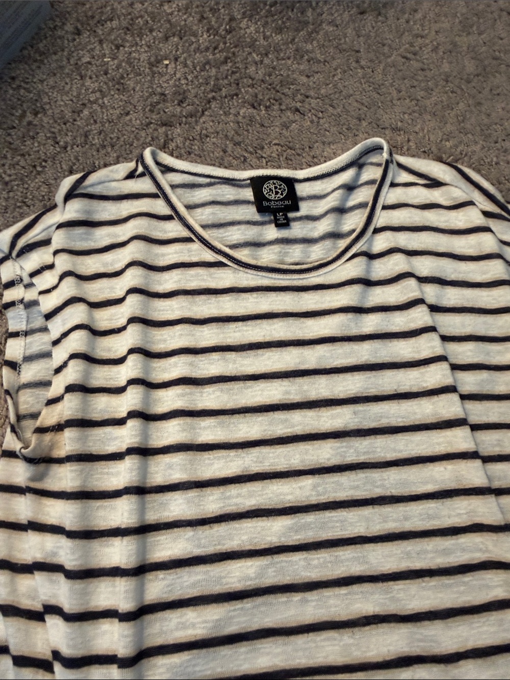 bobeau Black & White Striped Tie-Front Tank Top - Picture 3 of 8